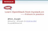 Learn OpenStack from trystack.cn  ——Folsom in practice