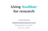 Using Twitter for research