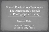 'Speed, Perfection, Cheapness:' The Ambrotype's Epoch in Photographic History