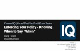 Enforcing Your Brand Policy | Knowing When to say "When"