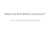 Where To Find District Resources