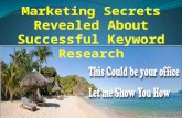 Keyword Research - How To Generate Traffic To Your Business