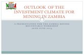 Outlook of the Investment Climate for Mining in Zambia