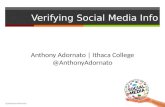 Verifying Social Media Information