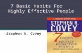 7 basic habits for highly effective people
