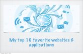 My Ten Favorite websites and applications