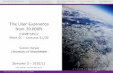 UX from 30,000ft (COMP33512 - Lecture 1 & 2 - 2012/2013)