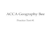 ACCA Geography Bee Practice Test 1