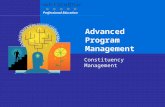 Advanced program management   constituency management