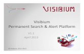 Visibium search and alert platform presentation