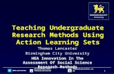 Teaching Undergraduate Research Methods Using Action Learning Sets