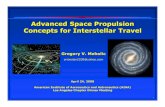 Advanced space propulsion concepts for interstellar travel