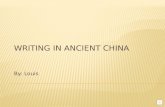 Humanities chinese writing