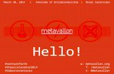 #Ventureforth - Metavallon Presentation at Panorama of Entrepreneurship - Athens 28-30 March 2014