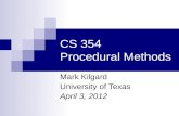 CS 354 Procedural Methods
