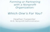 Partner or Form a Nonprofit