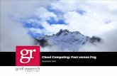Cloud Computing: Fact versus Fog