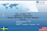 Tax issues for swedish companies