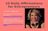10 Inspiring Daily Affirmations for Entrepreneurs
