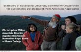 Examples of Successful University-Community Cooperation for Sustainable Development from American Appalachia - Christopher Miller, Associate Director and Curator at Loyal Jones Appalachian