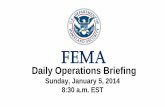 FEMA Operations Brief for Jan 5, 2014