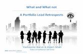 What and What Not, Portfolio Lead Retrospects (In Enterprise Agile context)