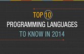 Top 10 Programming Languages to Know in 2014