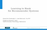 Learning to Rank for Recommender Systems -  ACM RecSys 2013 tutorial