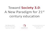 Toward Society 3.0: A New Paradigm for 21st century education