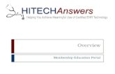 Overview HITECH Answers membership education portal