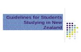 Guidelines for international students studying in nz