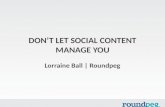 Don't Let Social Content Manage You
