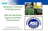 Bio 3A: Biodiesel fleet engine performance