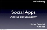 Social apps & social scalability