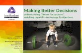 Making Better Decisions - understanding "fitness for purpose", matching strategy to objectives