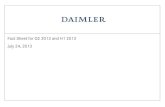 Daimler AG "Q2 2013 Fact Sheet"