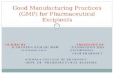 Good manufacturing practices (gmp) for pharmaceutical excipients
