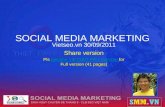 Social media marketing - Tiếp thị trên Mạng xã hôi