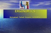 Ergonomics BY  Muhammad Fahad Ansari 12IEEM14