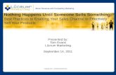 Nothing happens until someone sells something sept 2011