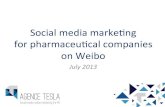 Social media marketing for pharmaceutical companies on Weibo (China)