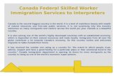 Canada federal skilled worker immigration services to interpreters
