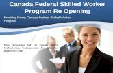 Canada federal skilled worker program re opening