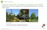 Adaptive potentials: examples of increased vulnerability, and how we can support the forests potential for coping with such