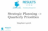 Strategic Plan > Quarterly Priorities workshop