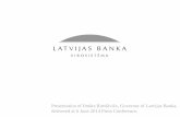 Latvijas Banka 6 June 2014 Press Conference - Presentation Slides