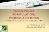 Public Policy Formulation - Process and Tools