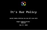 Ragan Communications - Policies We Can Live With
