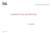 Customer focus and customer retention