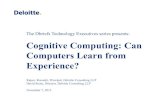 Cognitive Computing: Can Computers Learn from Experience? - Deloitte Dbrief, Nov 7, 2013